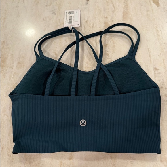Lululemon Like a Cloud Ribbed Longline Bra size‎ 4 B/C Cup NWT Indochine Blue - Picture 2 of 3